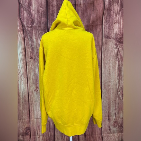 Reebok gold white kangaroo pocket hoodie long sleeve cotton sweatshirt size M - Picture 6 of 17